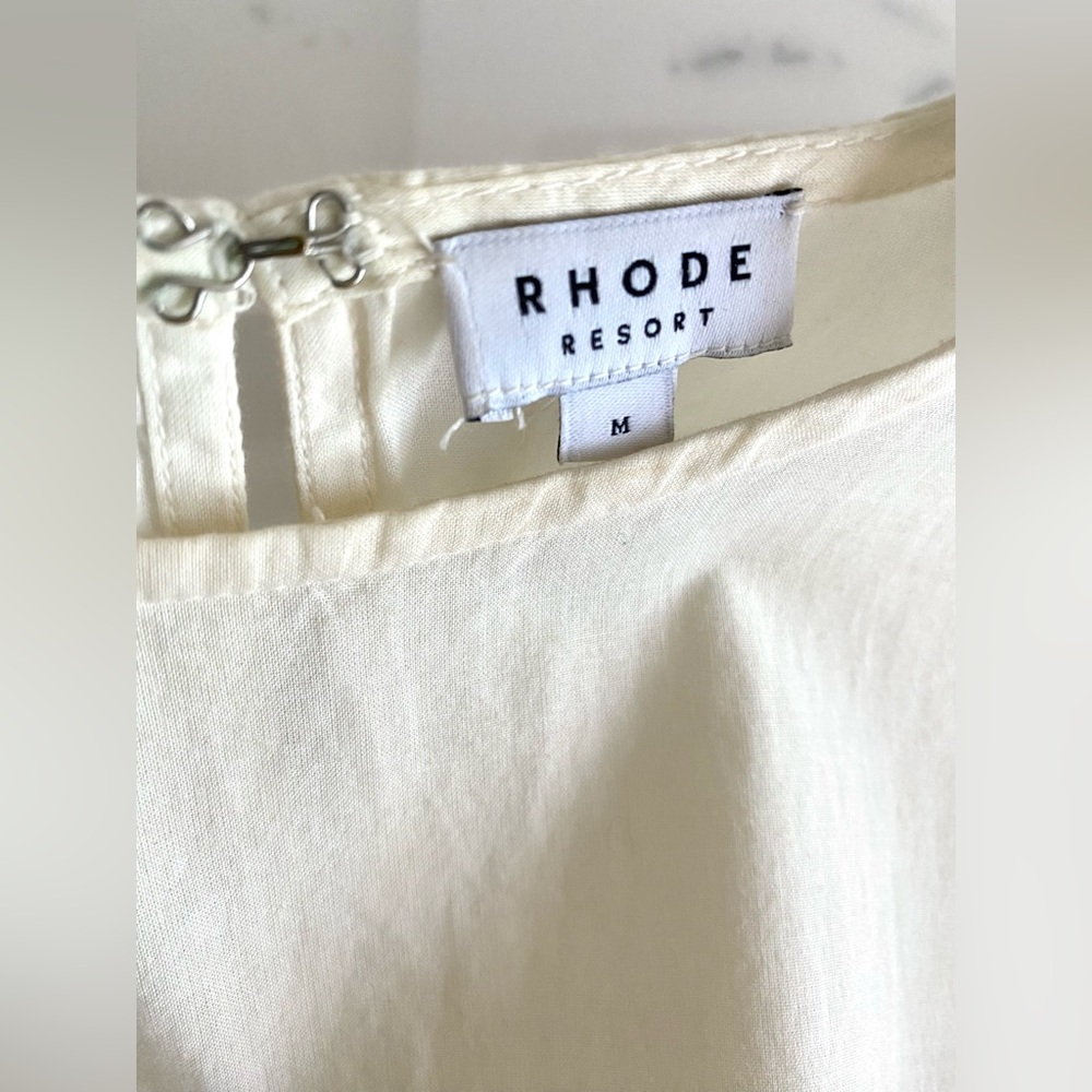 RHODE Cream Top with Multicolor Rainbow Pleated Skirt - Picture 3 of 4